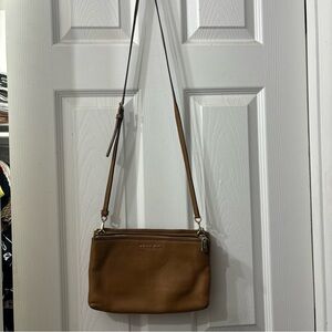 Michael Kors Jet Set Travel Double Gusset Women's Crossbody -  Camel Leather